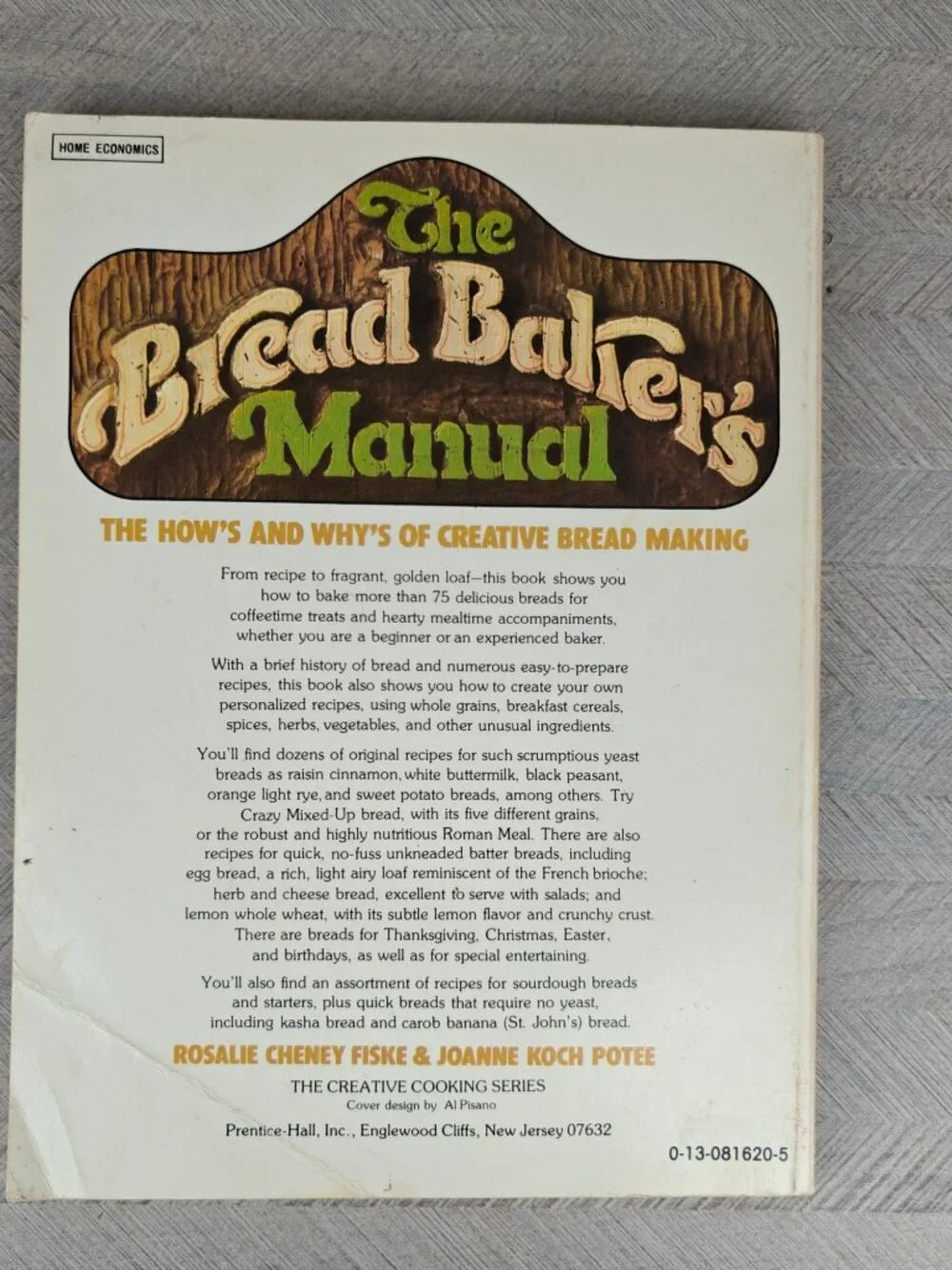 The Bread Baker's Manual Rosalie Cheney Fiske Joanne Koch Potee Paperback 1978